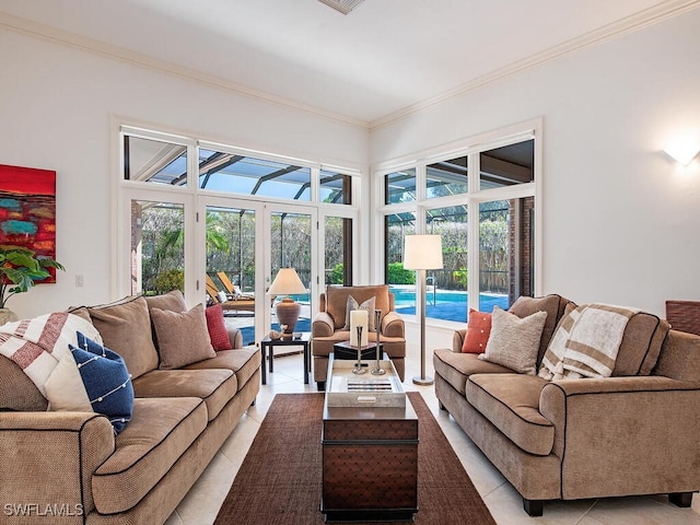 interior space with french doors