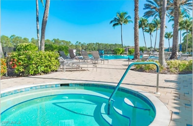 view of pool with a patio