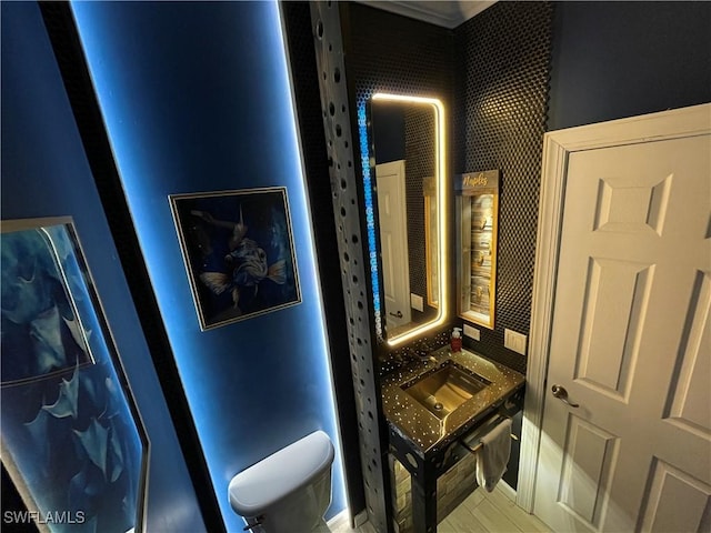 interior space with a sink