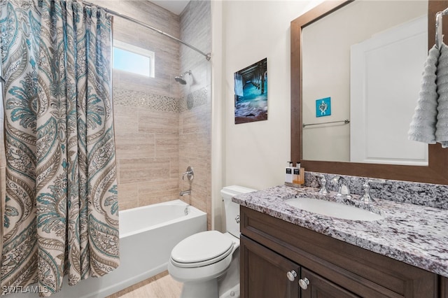 8949 Mustique Ln, Naples, FL 34114 - full bathroom with vanity and shower / bath combo with shower curtain