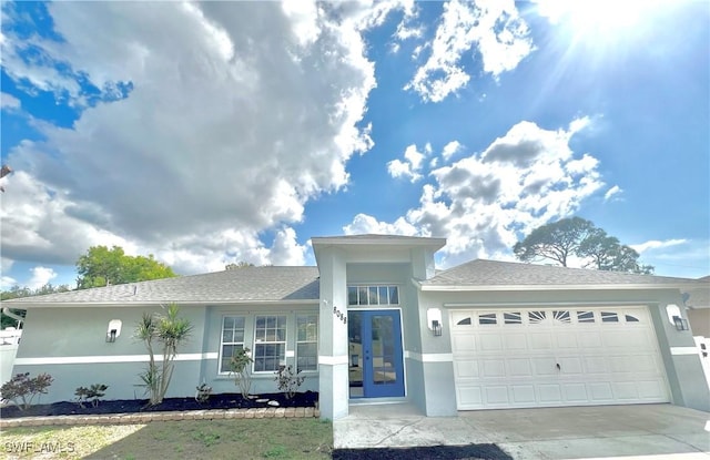 view of front of home featuring a garage