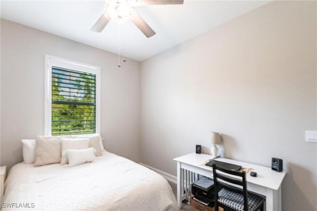 bedroom with ceiling fan