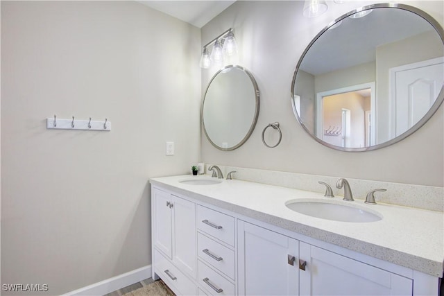 bathroom featuring vanity