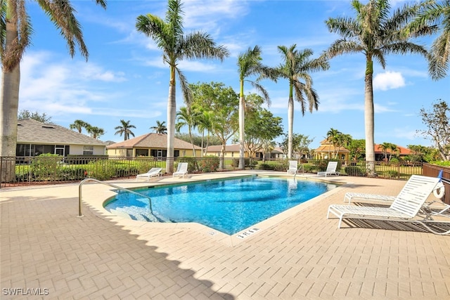 view of pool with a patio