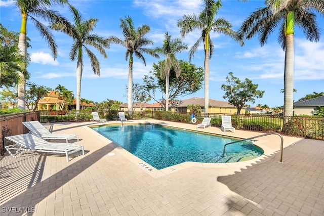 view of pool with a patio