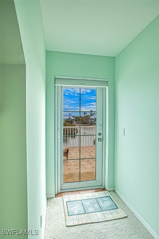 view of doorway to outside