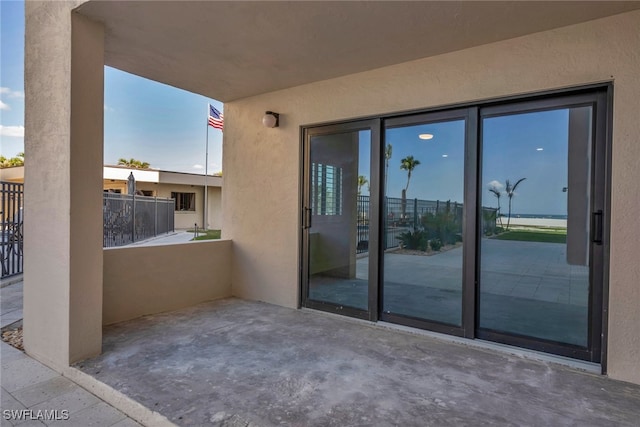 view of patio / terrace featuring a balcony