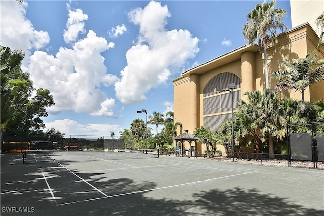 view of tennis court