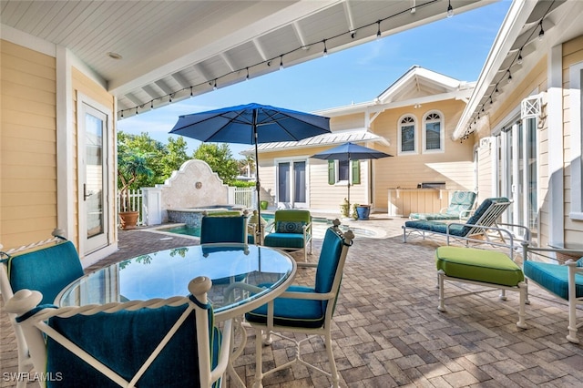 view of patio / terrace with french doors