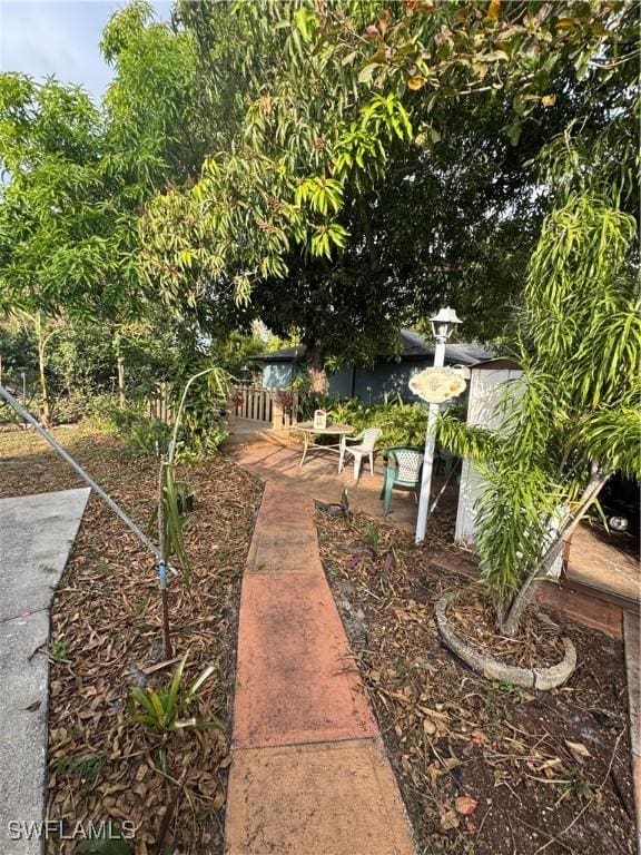 view of yard with a patio