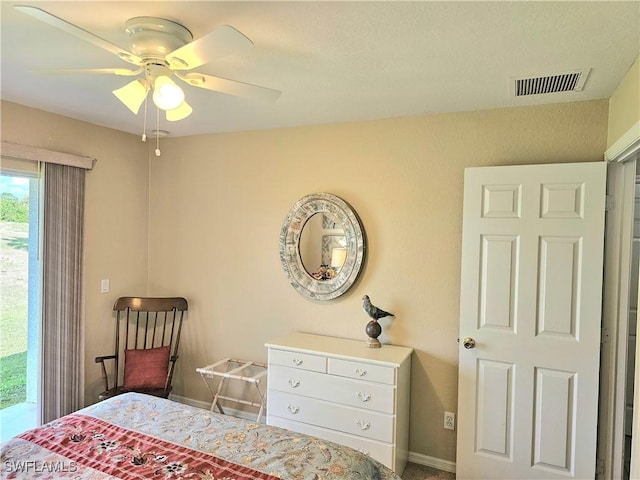 bedroom with ceiling fan