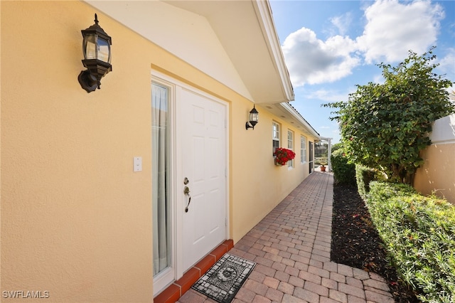 view of doorway to property