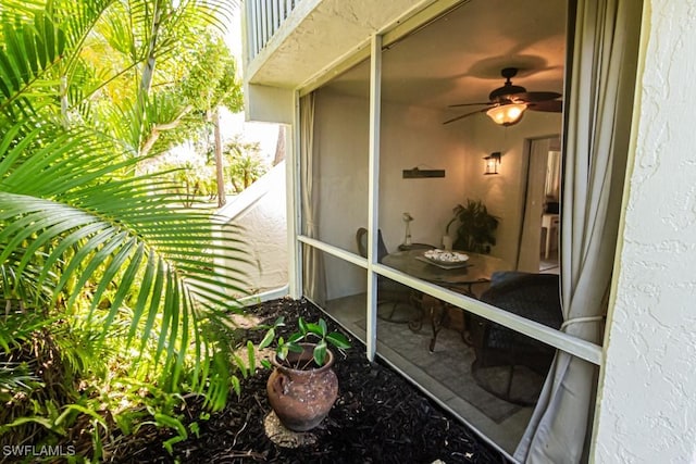 exterior space featuring stucco siding