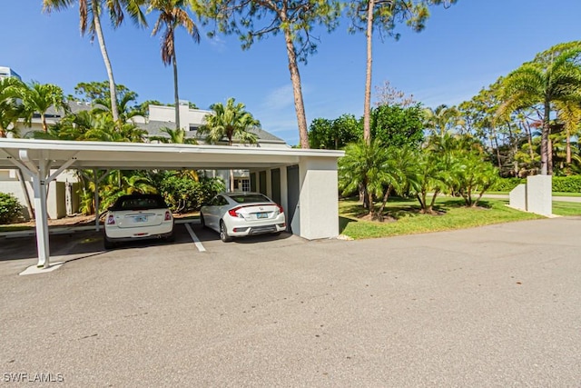 view of parking / parking lot