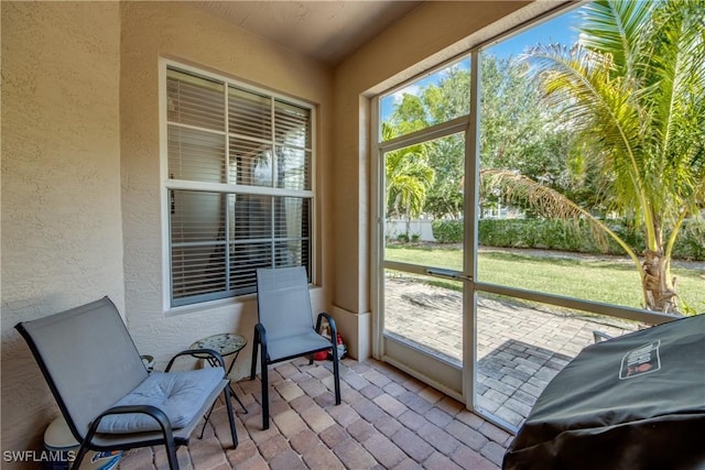 view of sunroom