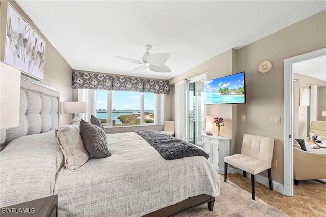 bedroom with ceiling fan