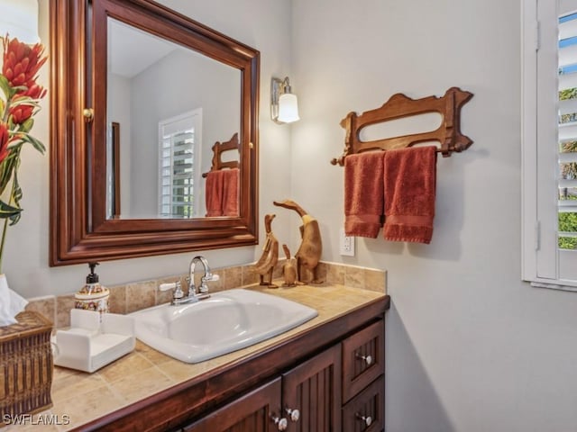 bathroom featuring vanity