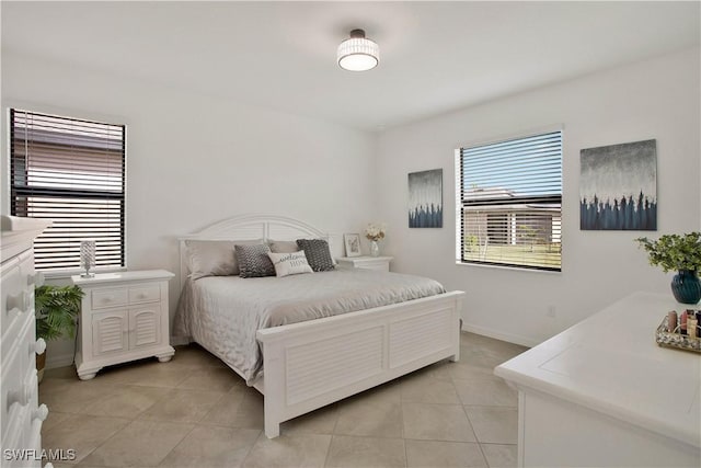 view of tiled bedroom