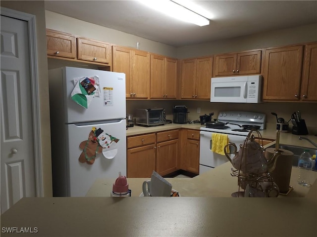 kitchen with white appliances