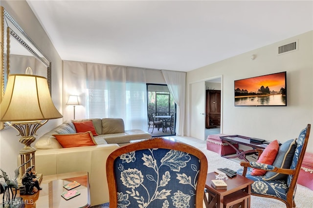 view of carpeted living room