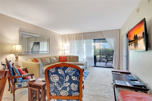 view of carpeted living room