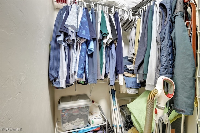 view of walk in closet