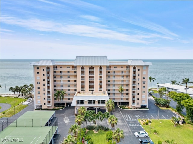 view of property with a water view