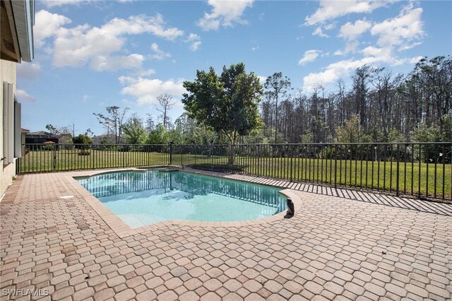 10188 Mimosa Silk Dr, Fort Myers, FL 33913 - view of pool with a fenced in pool, fence, and a patio area