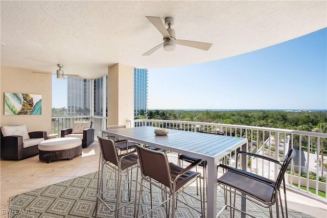 view of patio / terrace with ceiling fan