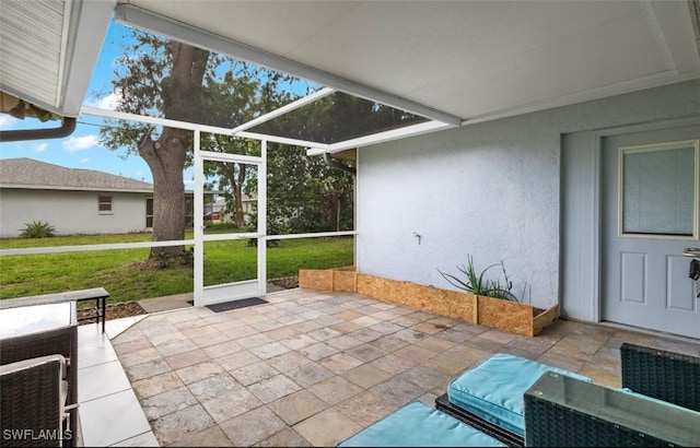 view of sunroom