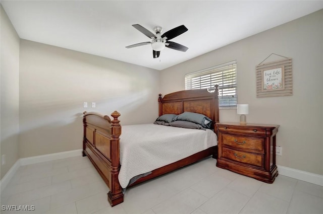 bedroom with ceiling fan