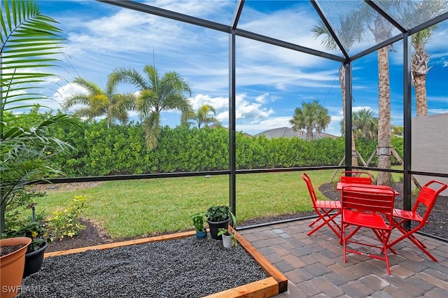 view of sunroom