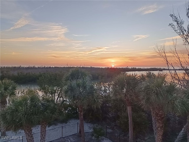 view of nature at dusk