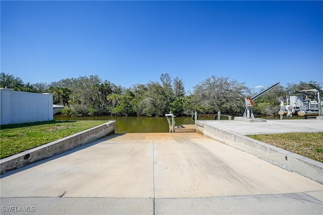 view of road featuring a water view