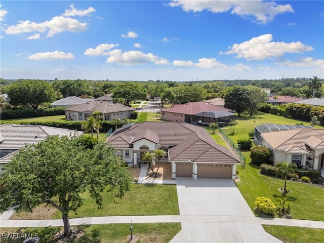 aerial view featuring a residential view