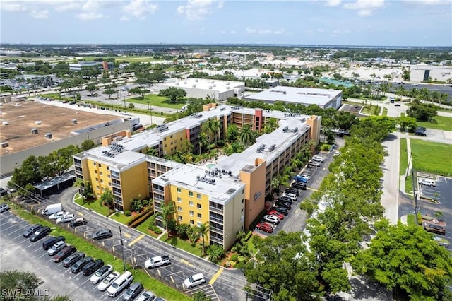 aerial view featuring a city view