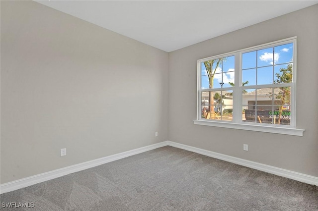 view of carpeted spare room