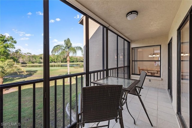 view of sunroom