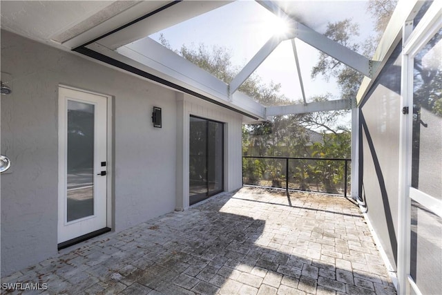 view of sunroom