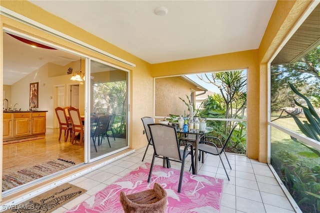 view of sunroom / solarium