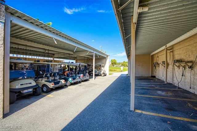 view of parking / parking lot