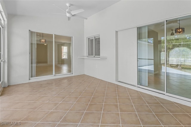 view of patio / terrace featuring ceiling fan