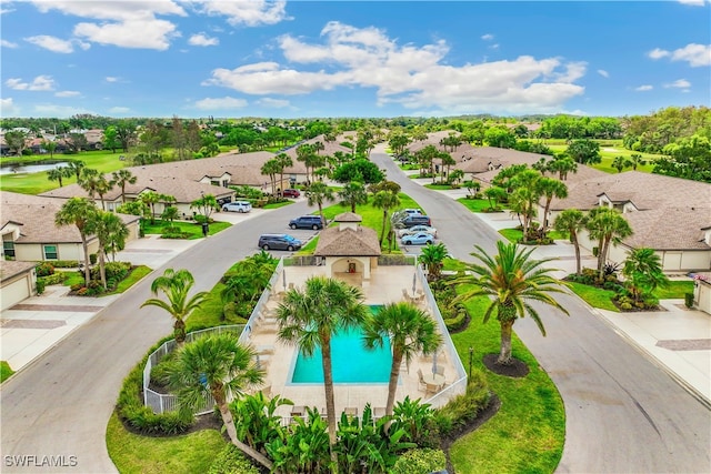 bird's eye view featuring a residential view