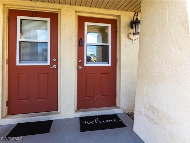 view of doorway to property