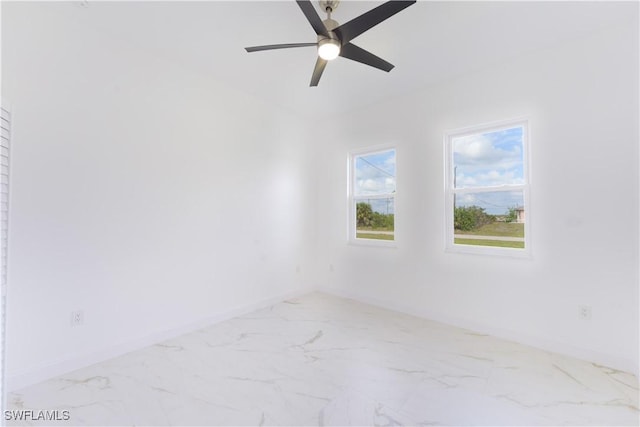 empty room with ceiling fan