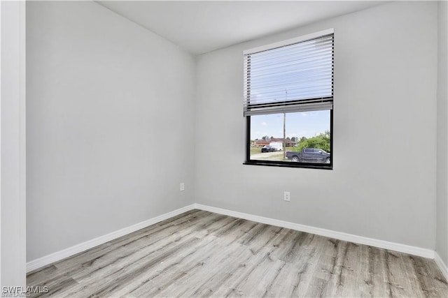 empty room featuring light hardwood / wood-style flooring