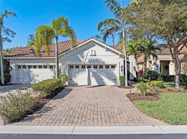 view of front of home featuring a garage