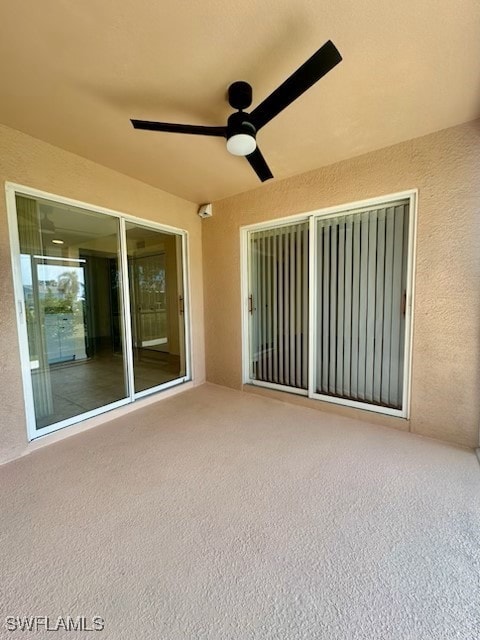 view of patio / terrace with ceiling fan