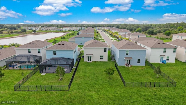 12230 Dakota Ridge Pl, Lehigh Acres, FL 33974 - aerial perspective of suburban area featuring a large body of water