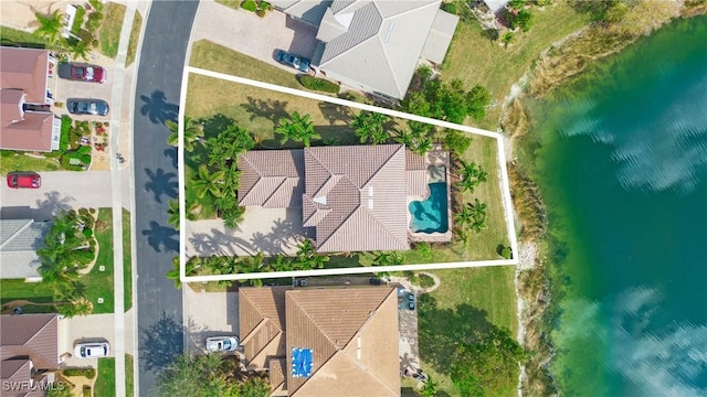 aerial view featuring a residential view